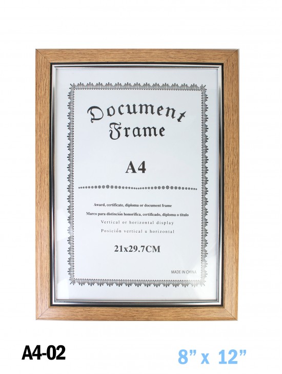 Classic Wooden Document Frame (A4)